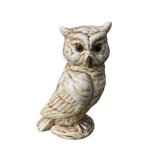 Vintage 1970's Ceramic Owl Family Figurines Hand Painted - Picture 5 of 7